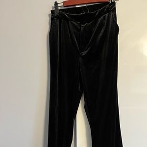 Suede black pants size S